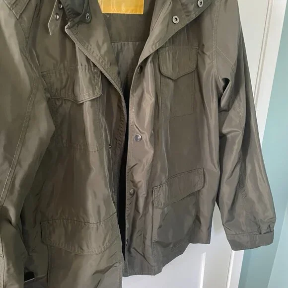 Merona Mens Water Resistant Olive Green Utility Jacket - Picture 2 of 10